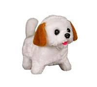 Jubepk Robot Dogs, Interactive Walking Toy, Barking Plush Pet Doll, Realistic Robotic Stuffed Animal, Wagging Tail Companion Toy, for Birthday, Home, Gift, Comfort, Display, Desk, Bed, Relaxation