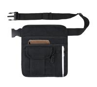 Jubepk Server Waist Bag Pack, Waiter Waist Bag,Nurse Storage Bag - Restaurant Serving Apron Bag, Serving Work Apron, Black/White, Consulte la descripción, See description
