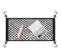 Jubepk Small Cargo Net, Garden Cart Cover Nets, 27.56x13.78 Inches, Multipurpose Trolley Organizer, Elastic Mesh Storage Grid for Camping, Beach, and Outdoor Activities, Black