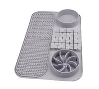 Jubepk Suction Cup for Dogs, Dogs with Suction Cups, Slow Feeding Mats for , 15.1 x 9.8 x 1.5 Inches, Pink and Grey, Food Puzzle is