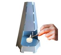 Jubepk Tea Light Candle Warmer - Windproof Radiator for Tea Light Candles - Portable Table Fireplace with for Indoor Outdoor Bedroom Living Room Garden Camping