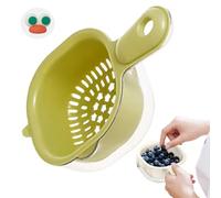 Jubepk Vegetable Washing Basket - Draining Container with Handle | Fruit Strainer Container | for Berry Food Pasta Noodles Rice Salad Making Camping Refrigerator Outdoor