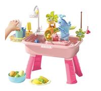 Jubepk Water Play Table, Educational Running Water Sink Toy Set, Interactive Outdoor Sensory Activity Station for Kids, Durable Learning Tray Design, Creative STEM Play Equipment, Fun Backyard Beach