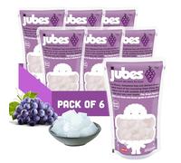 Jubes Grape Nata De Coco Jelly Cubes (12.7 oz, Pack of 6) - Grape Coconut Jelly Cubes for Sago - Coconut Gel in Syrup Toppings for Fruit Tea, Boba, Bubble Tea, Drinks, Desserts Yogurt, Ice Cream