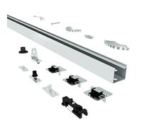 JUBEST 36" Bifold Door Hardware, Top Mounted Kit for 2-Door System, Closet Hardware for Inside Bathroom, Cabinet (NO Doors Included)