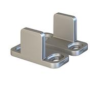 JUBEST Floor Guide for Sliding Barn Door Hardware Silver Aluminum Set of 2