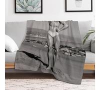 JUBHGGU Bruce Bellas of La - Vintage Physique Male Ed Fury Muscle 196s Bodybuilding Beach Pose - 17, X 22, Fine Art Print-1 Throw Blanket Blankets Soft Lightweight 80x100cm(30x40in)