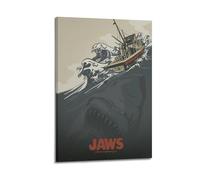 JUBHGGU Jaws Movie Poster Poster Decorative Painting Canvas Wall Posters And Art Picture Print Modern Family Bedroom Decor Posters 20x30inch(50x75cm)