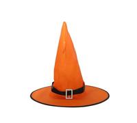 JubilantJive Outdoor Hanging Lighted Witch Hat String Lights - Power Cell Operated Spooky Season Decor for Yard, Tree & All-Around Use(Orange-Non-Glowing)