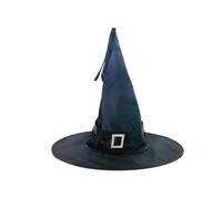 JubilantJive Outdoor Hanging Lighted Witch Hat String Lights - Power Cell Operated Spooky Season Decor for Yard, Tree & All-Around Use(Black-Non-Glowing)