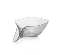 JubilantJive Transparent Multi - Functional Colander - Food - Grade for Vegetable/Fruit Washing, Salad & Pasta Prep with Stable Base(White)