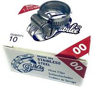 Jubilee 10pcs Stainless Steel Hose Clips SS304 11-16mm