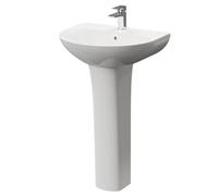 Jubilee Basin with 1 Tap Hole and Full Pedestal | White | Ceramic | 560mm
