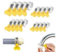 Jubilee Clips Assorted, 16 Pcs Set with Handles Hose Clips, Adjustable Jubilee Clips Suitable for Pipes, Tubing, Garden Hoses, Washing Machines and Plumbing Repairs (4 Sizes)
