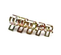 Jubilee Clips Assorted, 20Pcs 6mm-20mm Vacuum Silicon Hose Clamp Autos Spring Clip Fuel Oil Water Hose Pipe Tube Clamp(Gold 15mm)