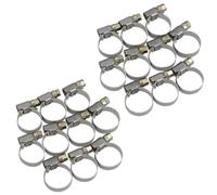 Jubilee Hose Pipe Clamps Clip Air Water Fuel Gas 20pc Stainless Steel 12-22mm