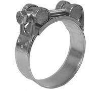 Jubilee® Superclamp Mild Steel Zinc Plated Heavy Duty Hose Clamp, DIN3017 W1, 17-19mm Adjustment, 1 Pack, Part No JSC019MS, Single Bolt 360° Seal Bridge, GBS Barrel Exhaust Pipe Clamp for Su