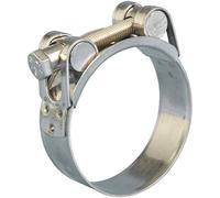 Jubilee® Superclamp SS304 Stainless Steel Heavy Duty Hose Clamp, DIN3017 W4, 86-91mm Adjustment, 1 Pack, Part No JSC091SS, Single Bolt 360° Seal Bridge, GBS Barrel Exhaust Pipe Clamp for Suc