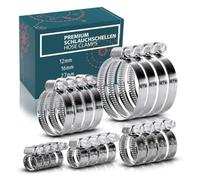 Jubilee Type Hose Clamps Pipe Tube Clips 304ss British Type Stainless Steel 8mm - 110mm (10, 10-16mm)