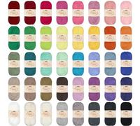 JubileeYarn Baby Soft Bamboo Cotton Yarn - 50g/Skein - All 40 Colours - 40 Skeins