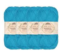 JubileeYarn Baby Soft Bamboo Cotton Yarn - 50g/Skein - Clear Waters - 4 Skeins