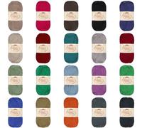 JubileeYarn Baby Soft Bamboo Cotton Yarn - 50g/Skein - Dark Assortment - 20 Skeins