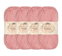 JubileeYarn Baby Soft Bamboo Cotton Yarn - 50g/Skein - Dreamy Blush - 4 Skeins