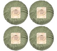 JubileeYarn Bamboo Cotton Chunky Yarn - 100g/Ball - Burning Sage - 4 Balls | 100g/Ball