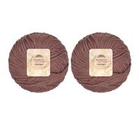 JubileeYarn Bamboo Cotton Chunky Yarn - 100g/Ball - Caffé Mocha - 2 Balls