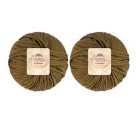 JubileeYarn Bamboo Cotton Chunky Yarn - 100g/Ball - Chestnut Brown - 2 Balls