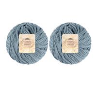 JubileeYarn Bamboo Cotton Chunky Yarn - 100g/Ball - Faded Glacier Blue - 2 Balls