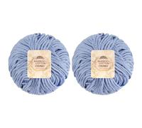 JubileeYarn Bamboo Cotton Chunky Yarn - 100g/Ball - Glacier Blue - 2 Balls