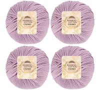JubileeYarn Bamboo Cotton Chunky Yarn - 100g/Ball - Lilacs - 4 Balls