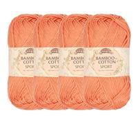 JubileeYarn Bamboo Cotton Sport Yarn - 50g/Skein - COHO Salmon - 4 Skeins