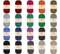 JubileeYarn Bamboo Cotton Sport Yarn - 50g/Skein - Dark Colours - 20 Skeins
