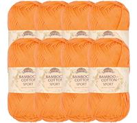 JubileeYarn Bamboo Cotton Sport Yarn - 50g/Skein - Fresh Nectarine - 8 Skeins