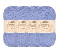 JubileeYarn Bamboo Cotton Sport Yarn - 50g/Skein - Glacier Blue - 4 Skeins