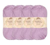 JubileeYarn Bamboo Cotton Sport Yarn - 50g/Skein - Lilacs - 4 Skeins
