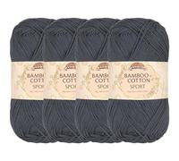 JubileeYarn Bamboo Cotton Sport Yarn - 50g/Skein - Sea Grey - 4 Skeins