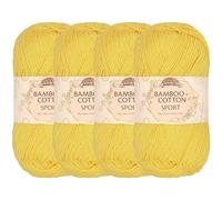 JubileeYarn Bamboo Cotton Sport Yarn - 50g/Skein - Yellow Brick Road - 4 Skeins