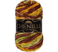 JubileeYarn Chenille Yarn - 100g/Skein Worsted Weight - El Dorado - Variegated Multicolor Velvet - 1 Skein