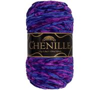 JubileeYarn Chenille Yarn - 100g/Skein Worsted Weight - Elysium - Variegated Multicolor Velvet - 1 Skein
