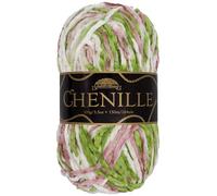 JubileeYarn Chenille Yarn - 100g/Skein Worsted Weight - Garden of Eden - Variegated Multicolor Velvet - 1 Skein