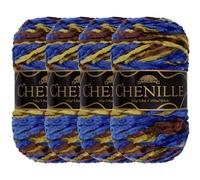 JubileeYarn Chenille Yarn - Worsted Polyester - 100g/Skein - Asgard - 4 Skeins