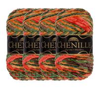 JubileeYarn Chenille Yarn - Worsted Polyester - 100g/Skein - Valhalla - 4 Skeins