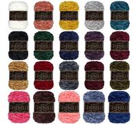 JubileeYarn Chenille Yarn - Worsted Weight - 100g/cake - 4 Surprise Cakes - 4 Cakes