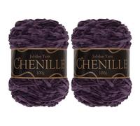 JubileeYarn Chenille Yarn - Worsted Weight - 100g/cake - Amethyst - 2 Cakes