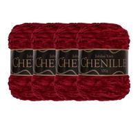 JubileeYarn Chenille Yarn - Worsted Weight - 100g/cake - Blaze - 4 Cakes