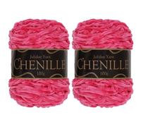 JubileeYarn Chenille Yarn - Worsted Weight - 100g/cake - Bubblegum - 2 Cakes