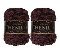 JubileeYarn Chenille Yarn - Worsted Weight - 100g/cake - Molasses - 2 Cakes